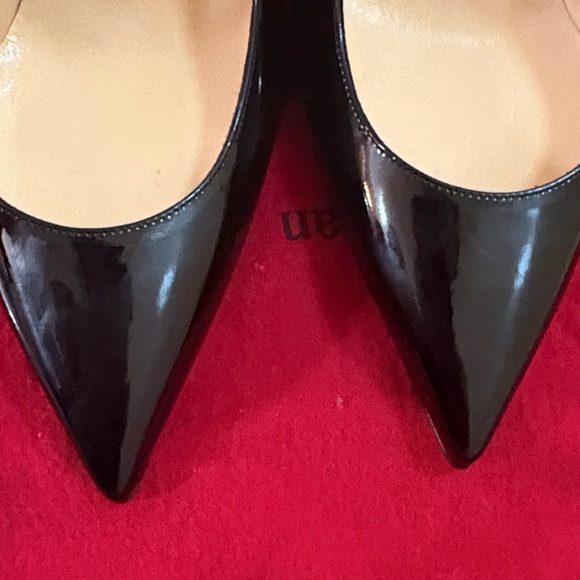 Christian Louboutin Glossy Black Heels size 6.5 - Picture 6 of 11